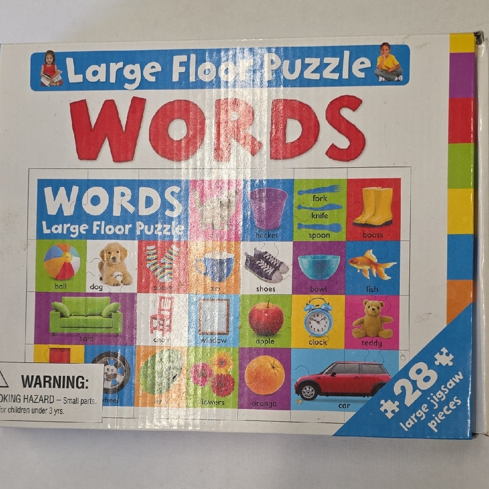 Large Floor Puzzle Words by Hinkler- Colorful Kids Toy